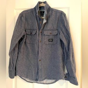 Quicksilver men’s cotton blue denim button down long sleeve size medium
